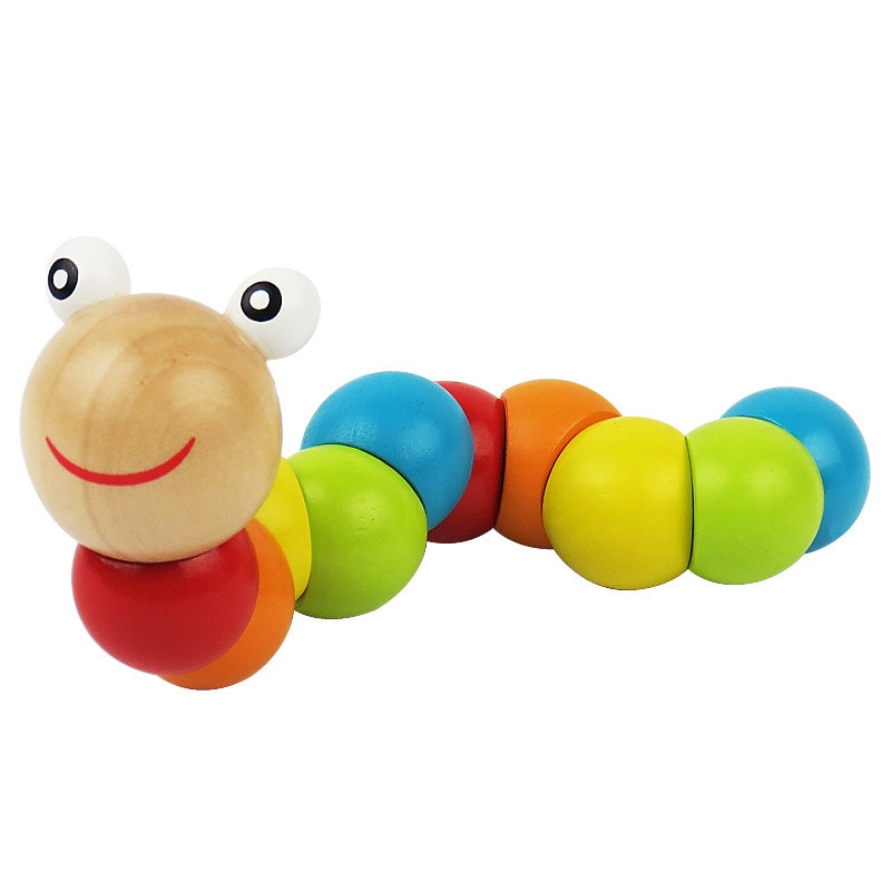 Wooden Caterpillar Montessori Toy